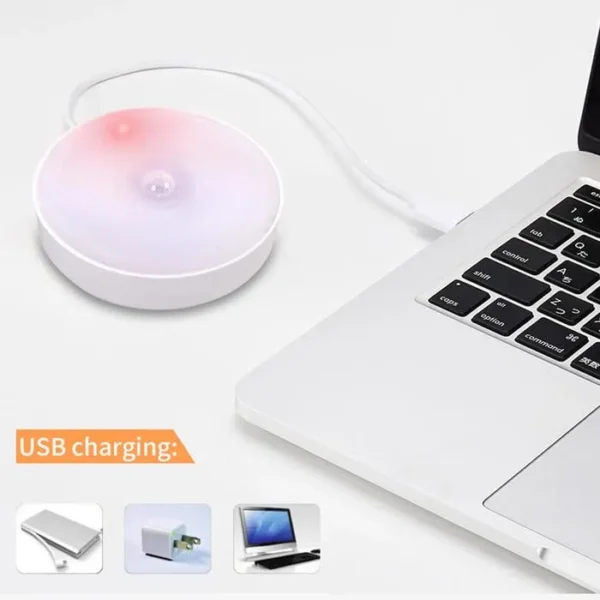 Round Shape 8 LED Motion Sensor Induction Led Light - Image 3