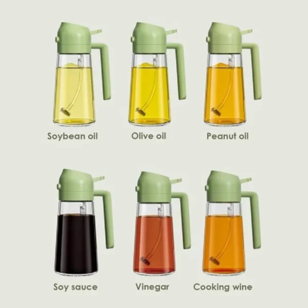 Oil Sprayers, 2 In 1 Olive Oil Dispenser & Oil Sprayer Oil Pots For Kitchen, Salad,Bbq,Roasting, Oil Vinegar Bottle - Image 3