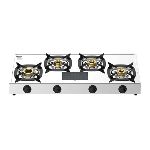Smart 4B Stainless Steel Body LPG Stove, 4 Burners