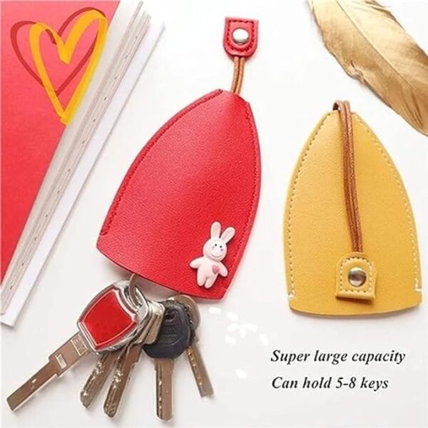 Creative Pull Out Key Case, PU Leather Key Pouch - Image 4