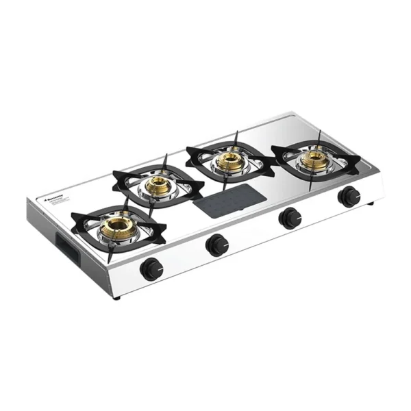 Smart 4B Stainless Steel Body LPG Stove, 4 Burners - Image 4
