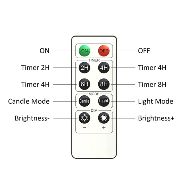 Flameless LED Candles AA Battery Powered with Golden Acrylic Fiber Glass with Remote - Image 7