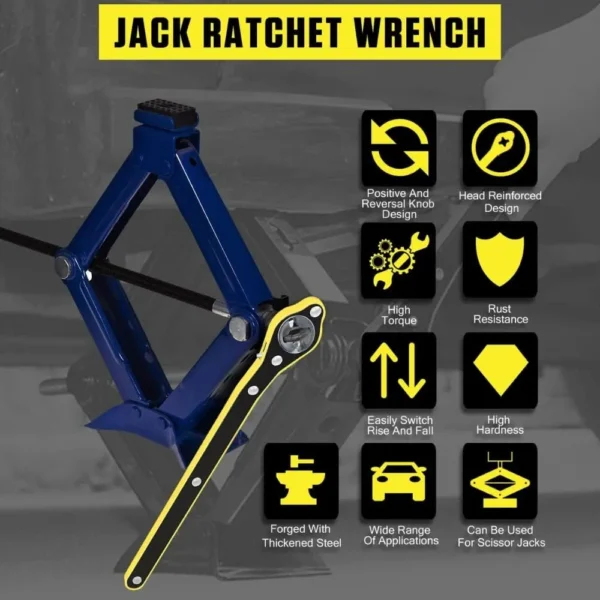 Universal car jack wrench ratchet tool - Image 5