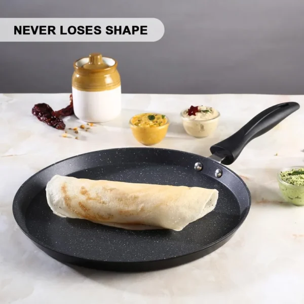 Duralite Die-cast 28 cm Dosa Tawa | 5 Layer Healthy Duramax Non-Stick Coating - Image 5