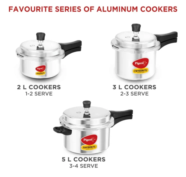 Drippless 3L Stovekraft Favourite Outer Lid Non Induction Aluminium Pressure Cooker, - Image 5