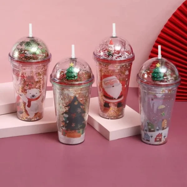 Straw Cup Creative Glitter Christmas Gift Cups Sipper - Image 8