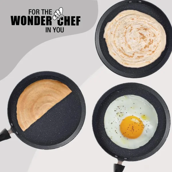 Duralite Die-cast 28 cm Dosa Tawa | 5 Layer Healthy Duramax Non-Stick Coating - Image 2