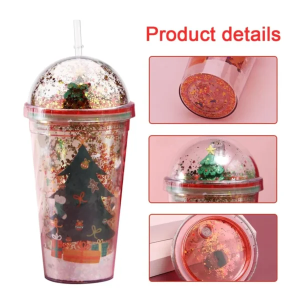 Straw Cup Creative Glitter Christmas Gift Cups Sipper - Image 7