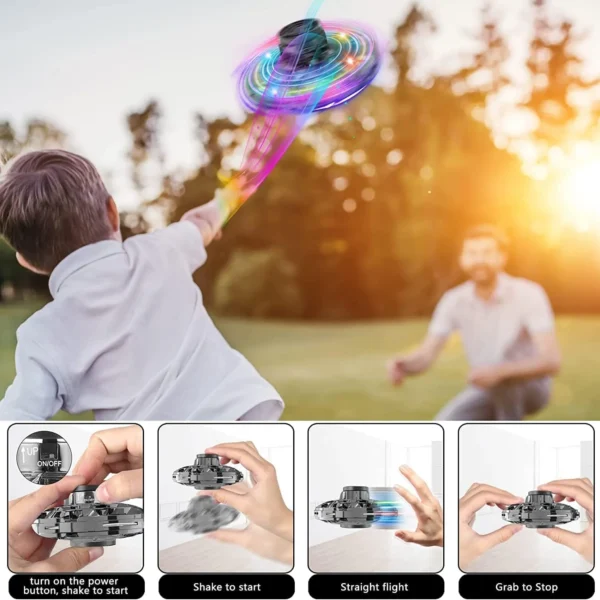 Flying Gyro Spinner, Flying Fidget Spinner Toy - Image 6