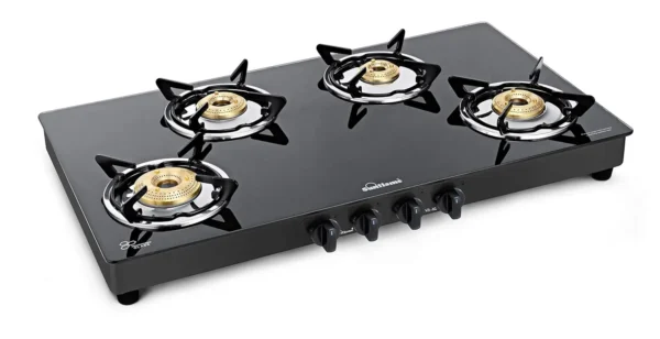 Edge 4B LPG Stove Tempered Glass Cooktop