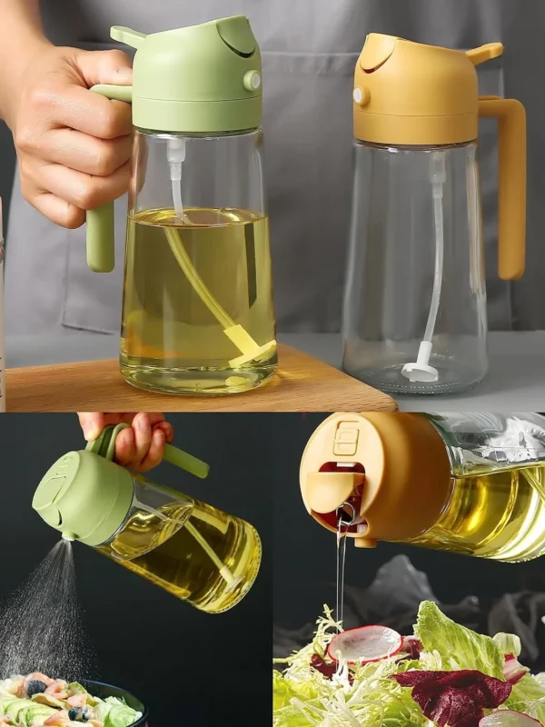 Oil Sprayers, 2 In 1 Olive Oil Dispenser & Oil Sprayer Oil Pots For Kitchen, Salad,Bbq,Roasting, Oil Vinegar Bottle - Image 6