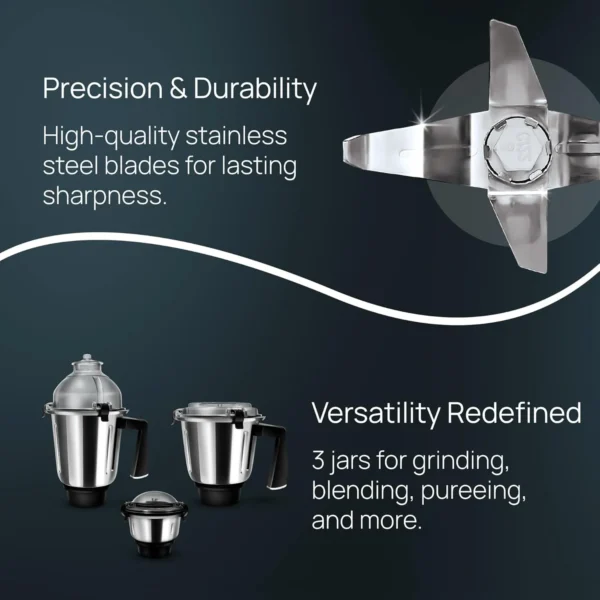 Rx850 Mixer Grinder 800 Watt Mixer Grinder with 3 Jars - Image 5