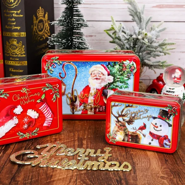 Santa Claus Christmas Candy Box Cookie Jar Snowman