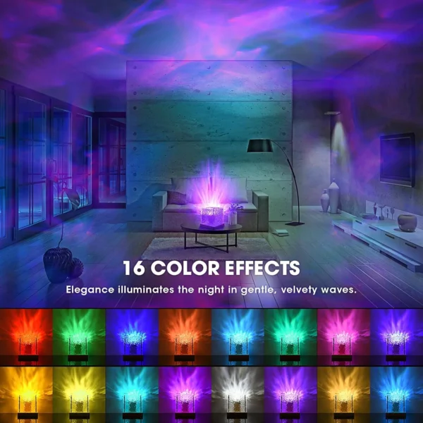 Ocean Wave Galaxy Projector-16 Color | Night Light Remote Control - Image 7