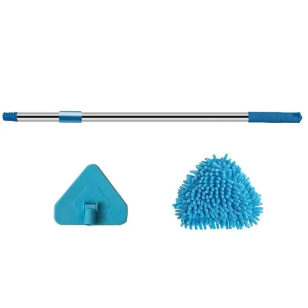 Triangle Mop Steel Rod ,Foldable Microfiber Triangle Fan Cleaning Duster - Image 6