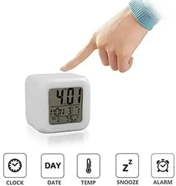 Color Changing Small Portable Alarm Clock - Image 6