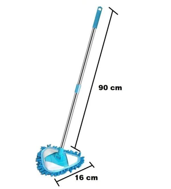 Triangle Mop Steel Rod ,Foldable Microfiber Triangle Fan Cleaning Duster - Image 2