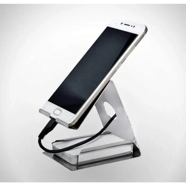 Desktop Stainless Steel Metal Mobile Cell Phone Stand - Image 2