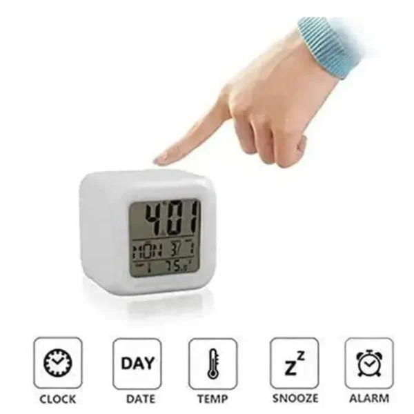 Color Changing Small Portable Alarm Clock - Image 4