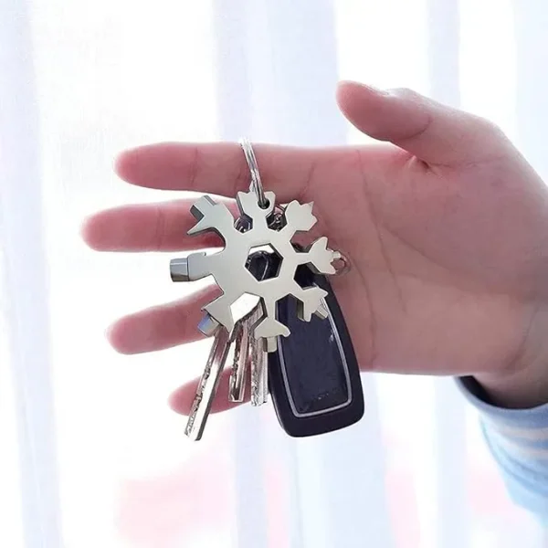 Multi-Tool Keychain 18-in-1 Steel Snowflake - Image 7