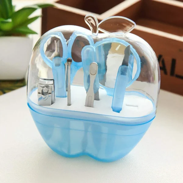 8 in 1 Apple Shape Manicure Set Compact Size Stainless Steel