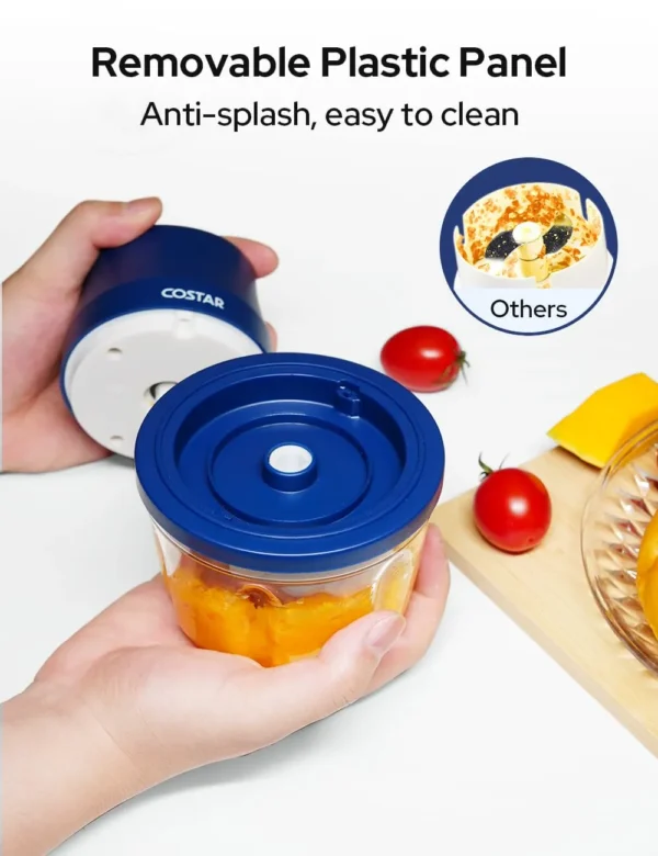 Electric Mini Garlic Chopper - 2-in-1 USB Rechargeable Vegetable Cutter - Image 4