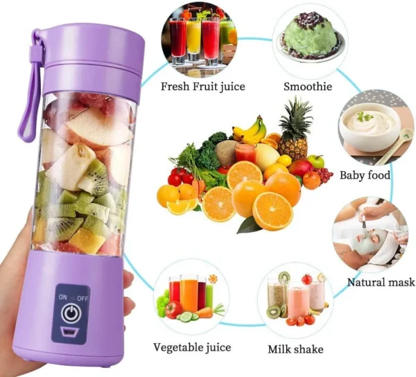 Portable Electric USB Juice Maker Juicer Blender Bottle - Image 5
