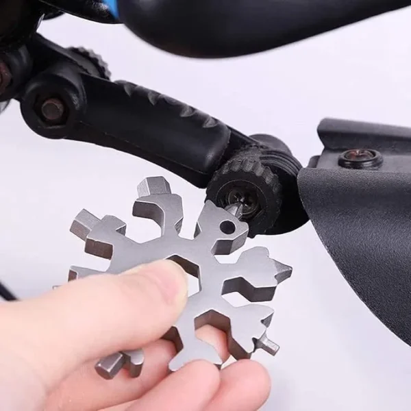 Multi-Tool Keychain 18-in-1 Steel Snowflake - Image 6