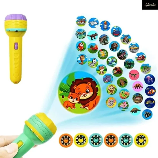 Mini Slide Projector Torch for Kids with Animal Patterns - Image 3