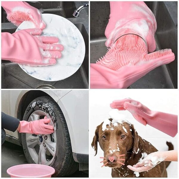 Silicone Dish Washing Gloves - Image 4