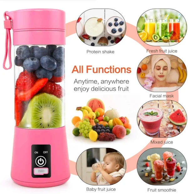 Portable Electric USB Juice Maker Juicer Blender Bottle - Image 4