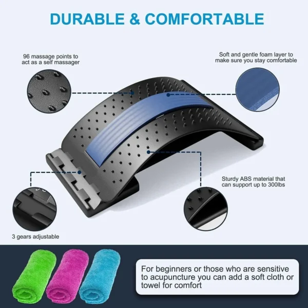 Product Back Stretcher Multi-Level Lumbar Region Back Support for Lower - Image 8