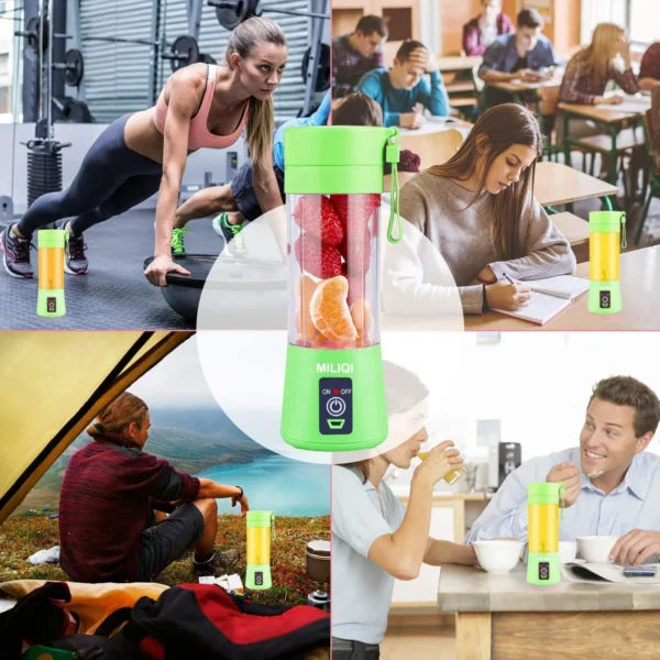 Portable Electric USB Juice Maker Juicer Blender Bottle - Image 2