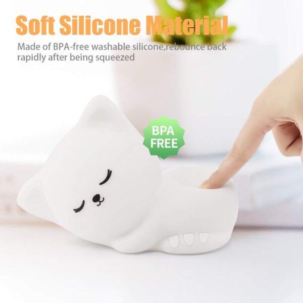 Sleeping Silicon Cat Night Lamp - Image 2