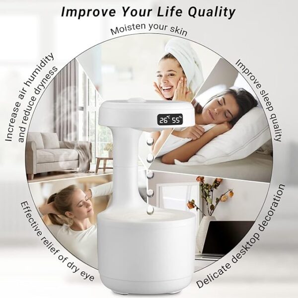 Anti Gravity Humidifier With Clock - Image 3