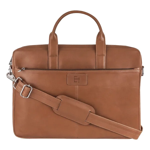Elliot Veteran II Series Brown Synthetic Leather 15.6 Inch Laptop Messenger Bag With Laptop Compartment