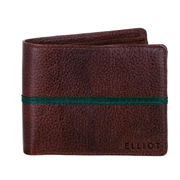 ELLIOT Newton Brown Genuine Leather Bi Fold Men Wallet