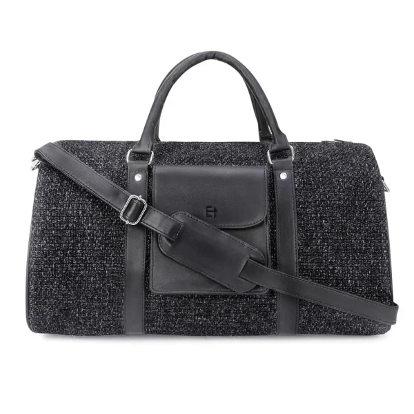 Elliot Fusion Series Black Knitted Fabric Unisex Luggage Bag