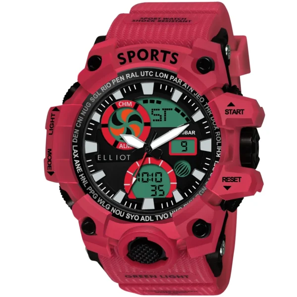 Elliot Red Analog Digital Wrist Watch For Men