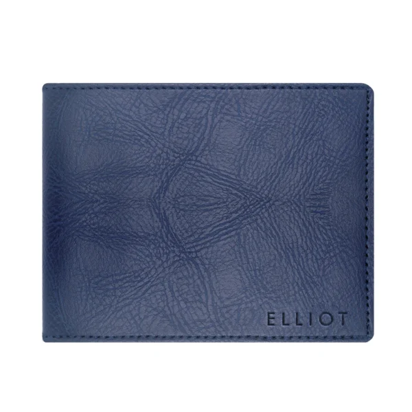 ELLIOT Veteran III Blue Nature Friendly Vegan Leather Bi Fold Men Wallet