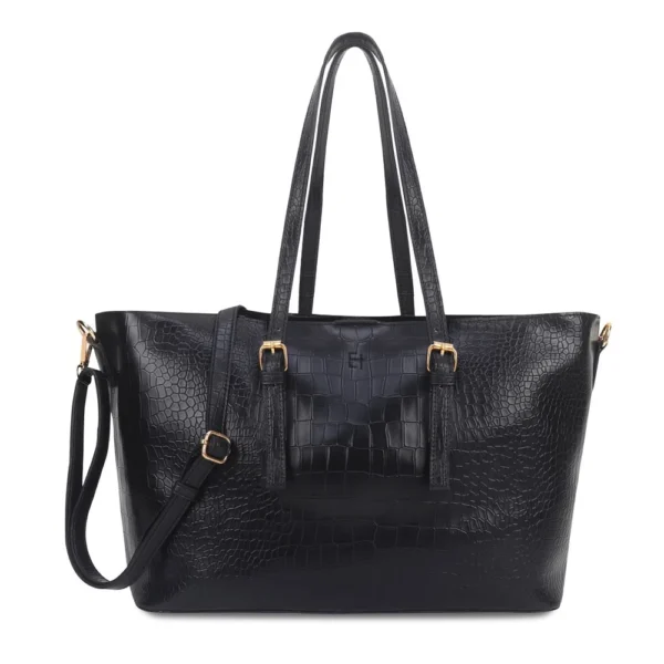 Elliot Animal III Black color Vegan Leather Women Tote Handbag