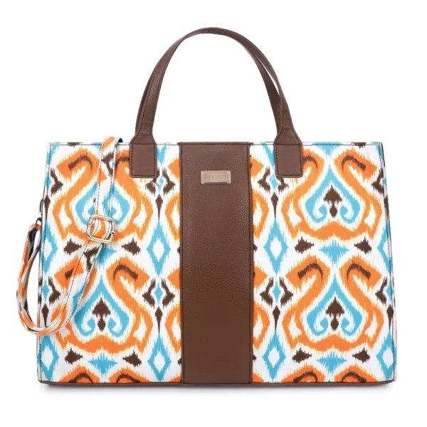 Elliot Print Multicolor color Fabric Women Tote Handbag