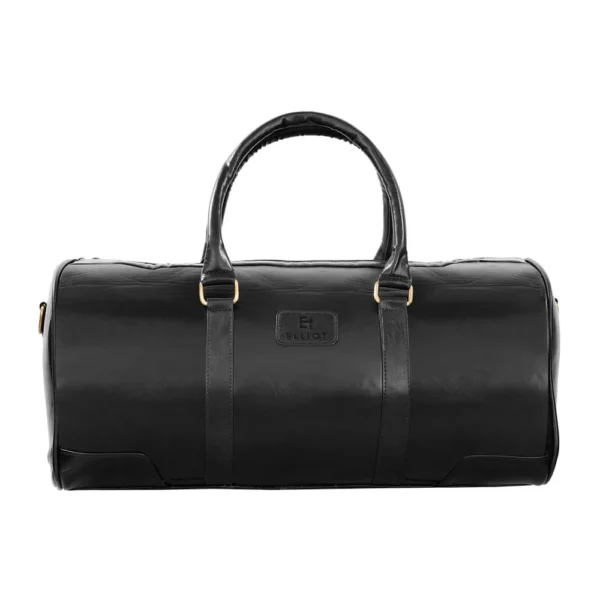 Elliot Elite Series Black Vegan Leather Travelling Duffle Bag