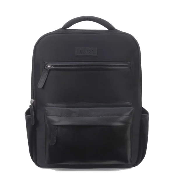 Elliot Maestro Series Laptop BackPack in Black Matte Fabric With Laptop Compartment