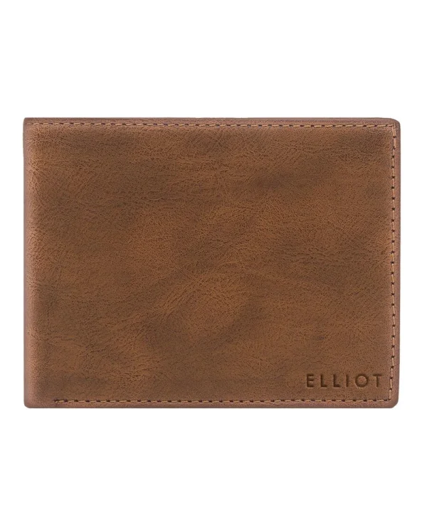 ELLIOT Max II Tan Color Nature Friendly Vegan Leather Bi Fold Men Wallet