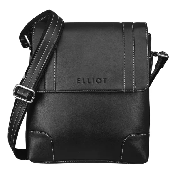 Elliot Andrew Series Black Vegan Leather Sling Bag