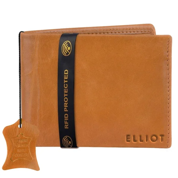 ELLIOT Imperial VI Beige Color Nature Friendly Vegan Leather Bi Fold Men Wallet